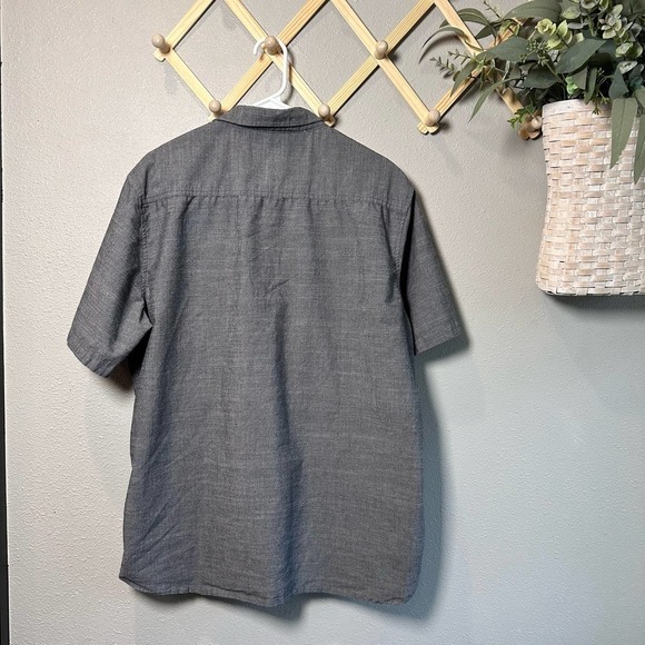 PAPER Denim and Cloth, Gray Short Sleeve Button Down Shirt, Men's XL - Picture 3 of 6